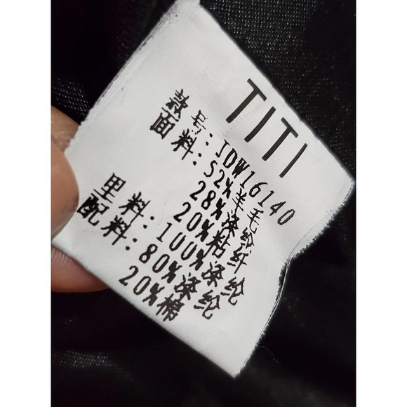 Titi Women's Gray Check Wool Long Sleeve Buttons Front Casual Jacket Size Small - Picture 10 of 12